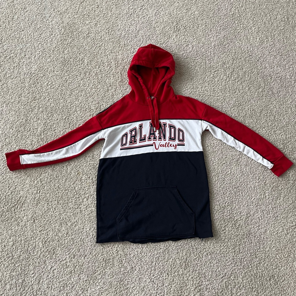 Red white and blue hoodie; H&M (Size 4)